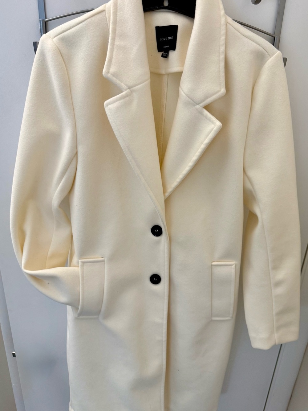 Love Tree Ivory Felt Coat | Tailored Jacket